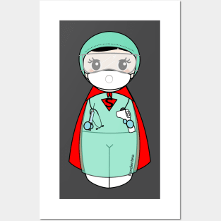 Kokeshi Nurse Superheroine Posters and Art